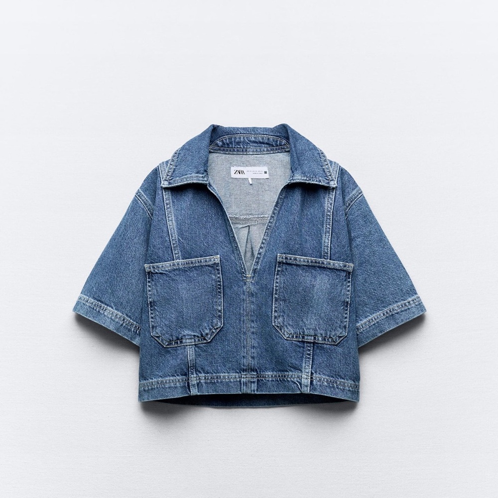 Zara Denim Top